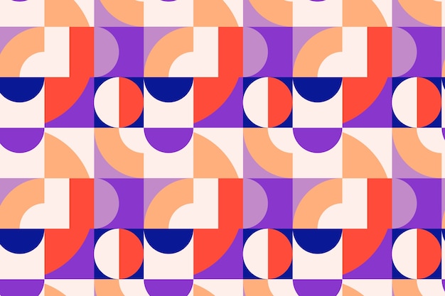 抽象色块几何拼接花纹图案