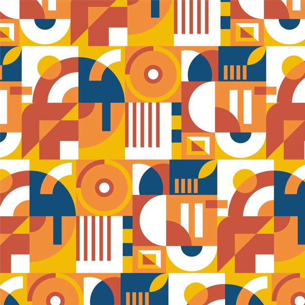 抽象色块几何拼接花纹图案