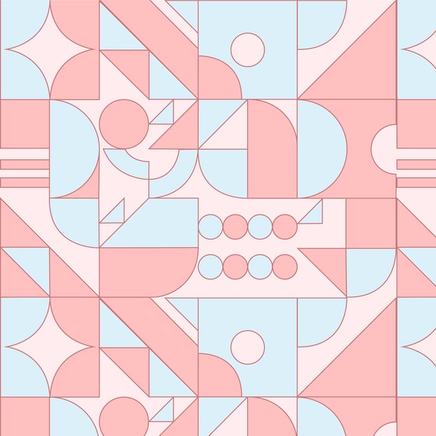 抽象色块几何拼接花纹图案