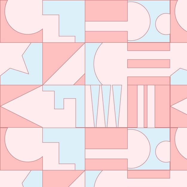 抽象色块几何拼接花纹图案