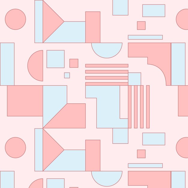 抽象色块几何拼接花纹图案