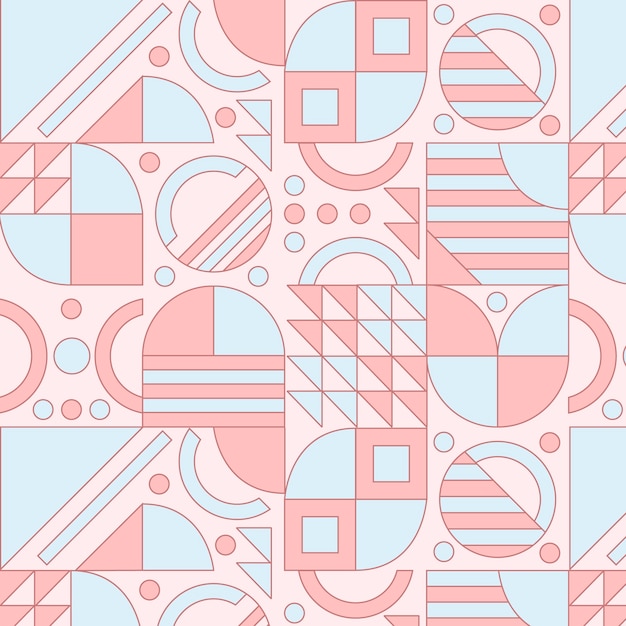 抽象色块几何拼接花纹图案