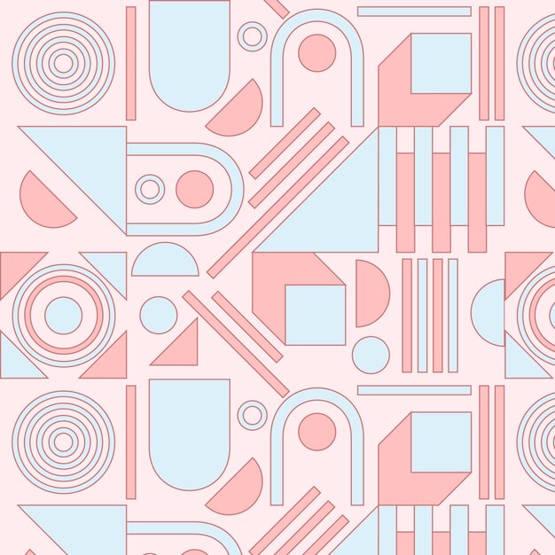 抽象色块几何拼接花纹图案