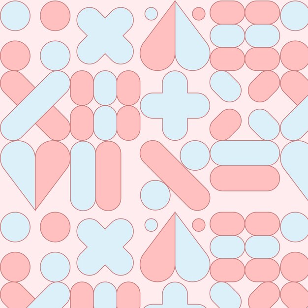 抽象色块几何拼接花纹图案