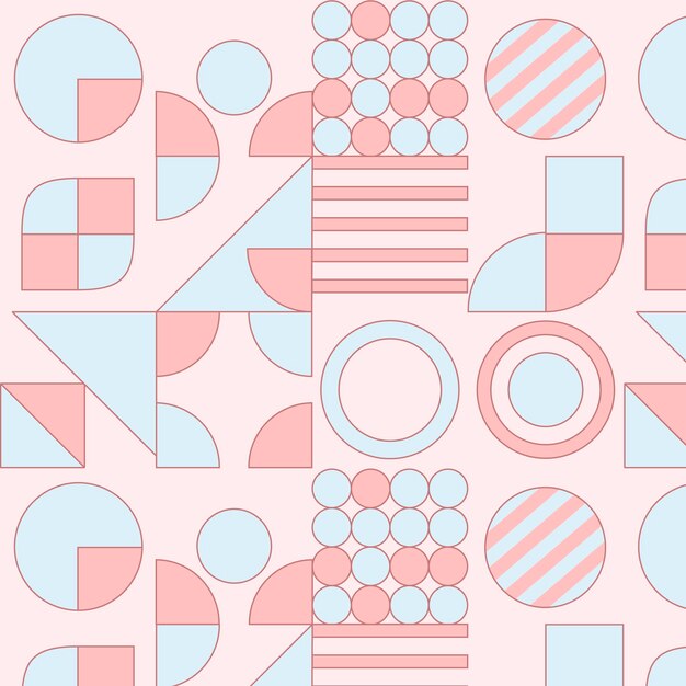 抽象色块几何拼接花纹图案