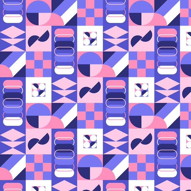 抽象色块几何拼接花纹图案