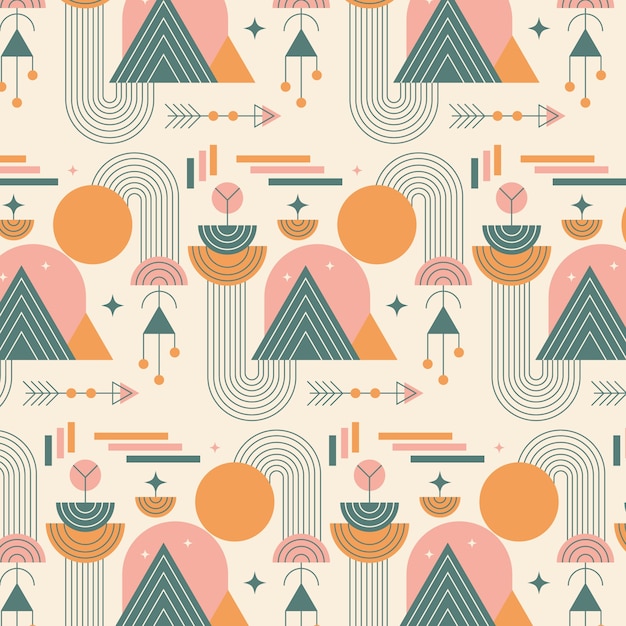 波西米亚风格几何图案