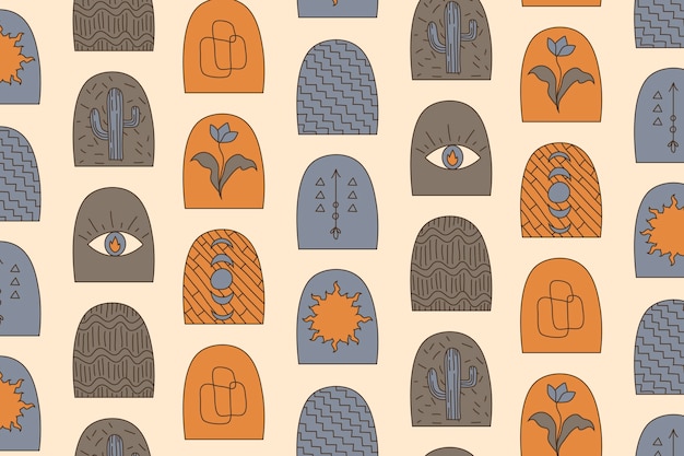 波西米亚风格几何图案