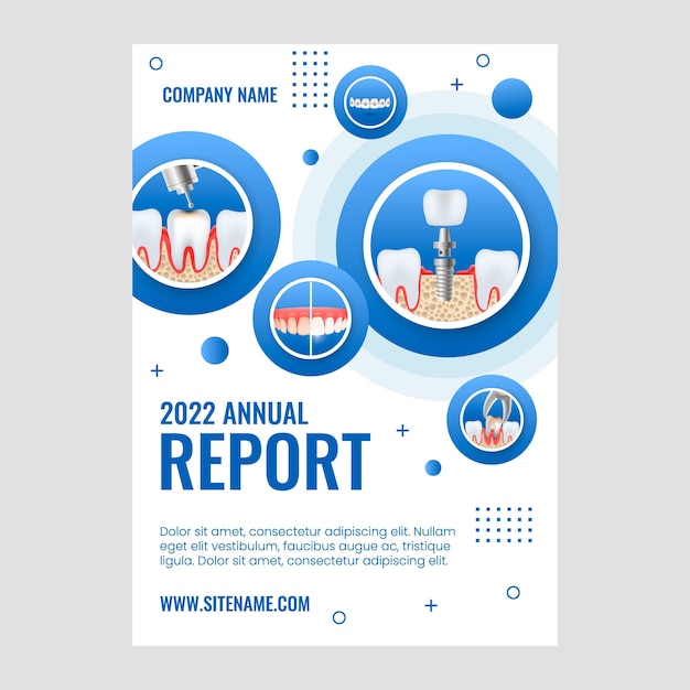 牙科诊所种植牙单页海报模板