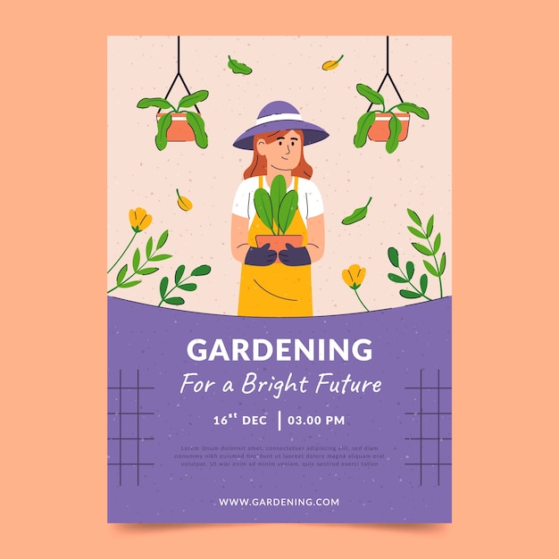 园林园艺植物海报单页模板