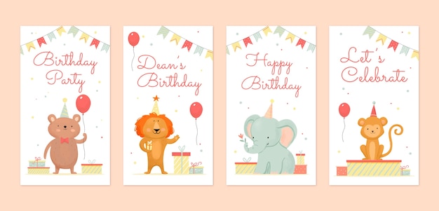 庆祝生日海报单页模板