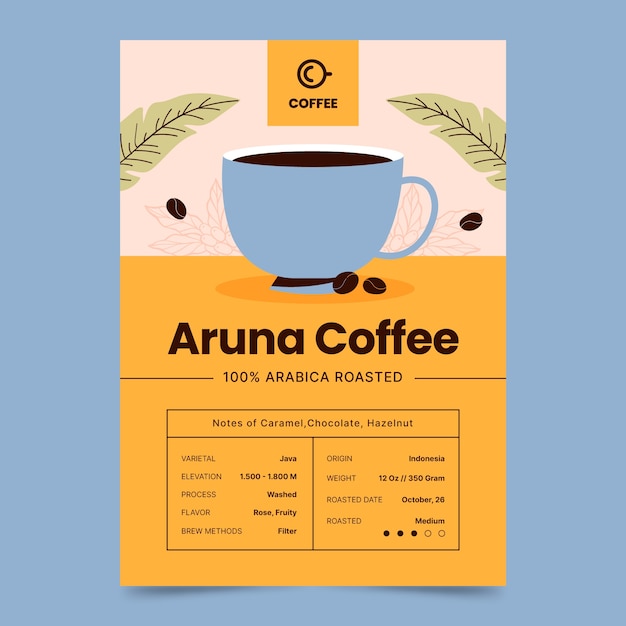 手绘咖啡海报单页模板