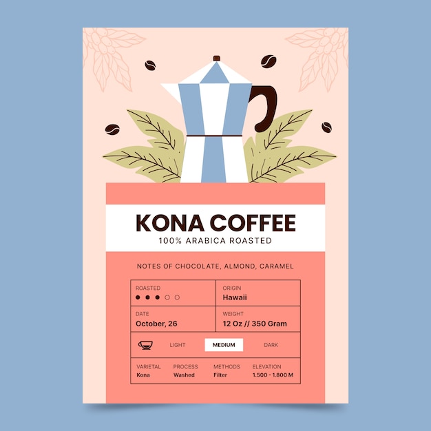 手绘咖啡海报单页模板