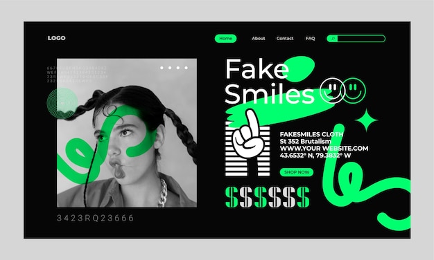 粗野主义时尚设计模板