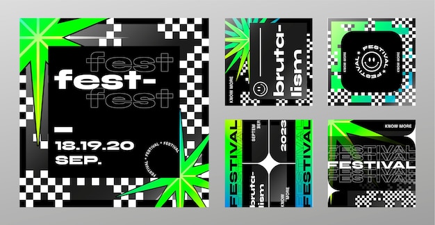 粗野主义时尚设计模板