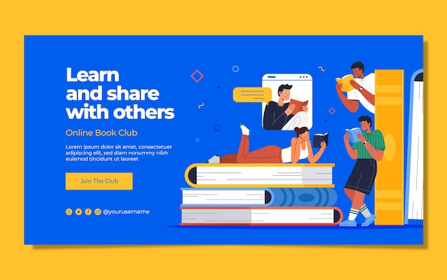 读书俱乐部banner横幅模板