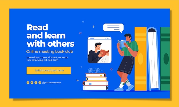 读书俱乐部banner横幅模板