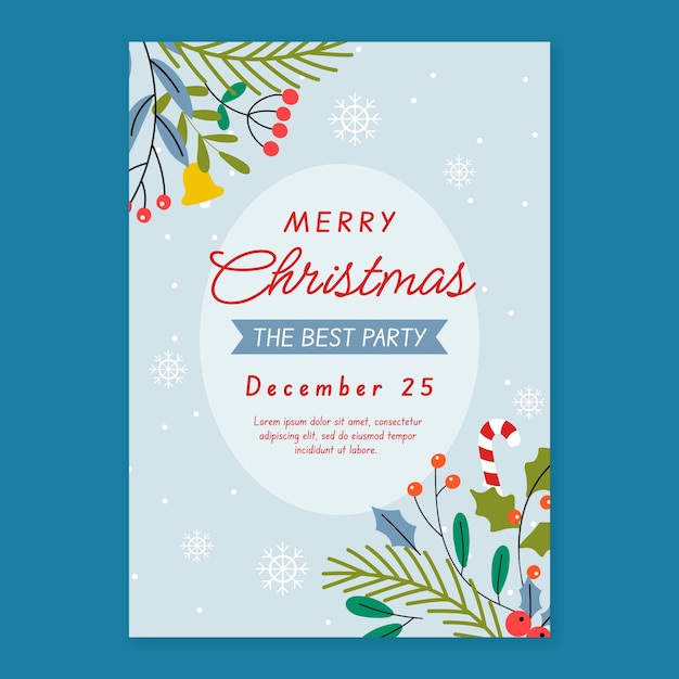 圣诞节海报单页模板