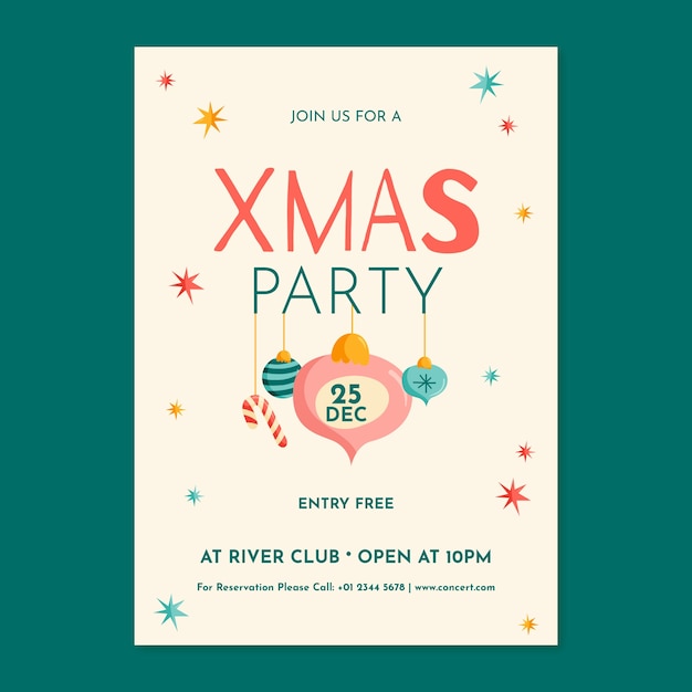 圣诞节海报单页模板