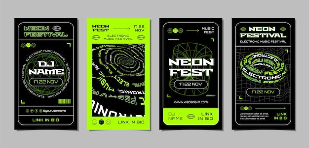 电子音乐抽象海报单页模板