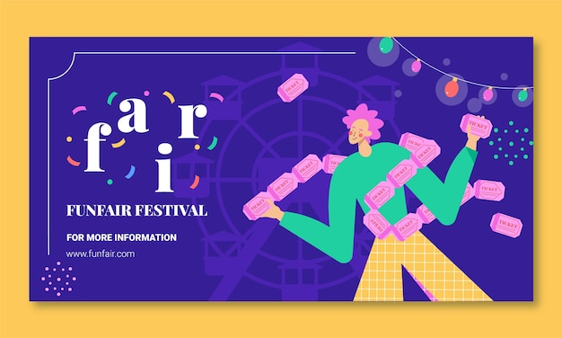 游乐园嘉年华马戏团banner横幅模板