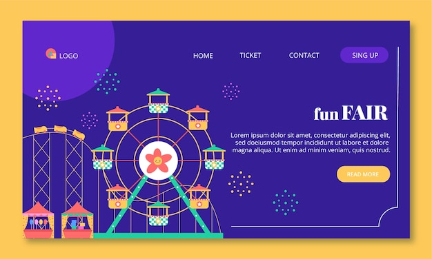 游乐园嘉年华马戏团banner横幅模板