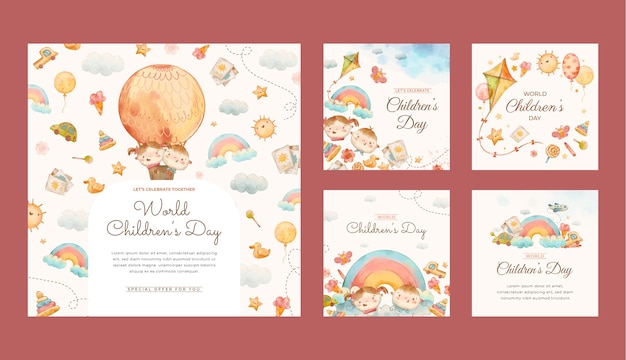 儿童节背景模板