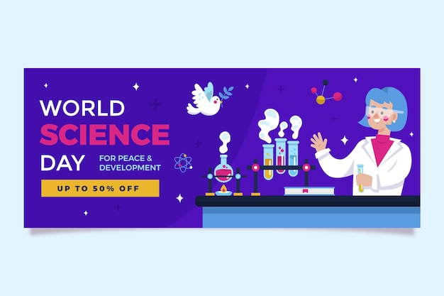世界科学日banner横幅模板