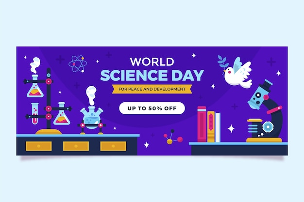 世界科学日banner横幅模板