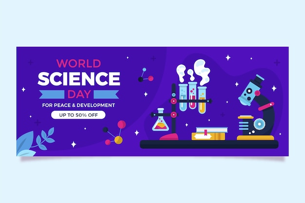 世界科学日banner横幅模板