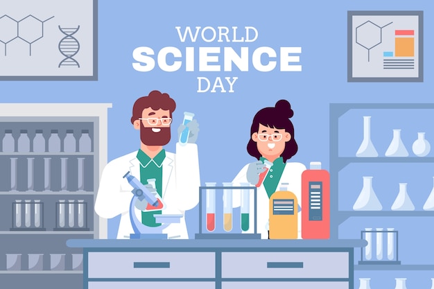 世界科学日背景模板