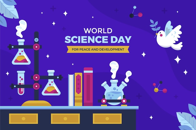 世界科学日背景模板
