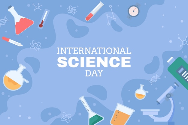 世界科学日背景模板