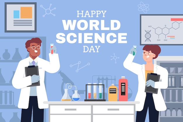 世界科学日背景模板