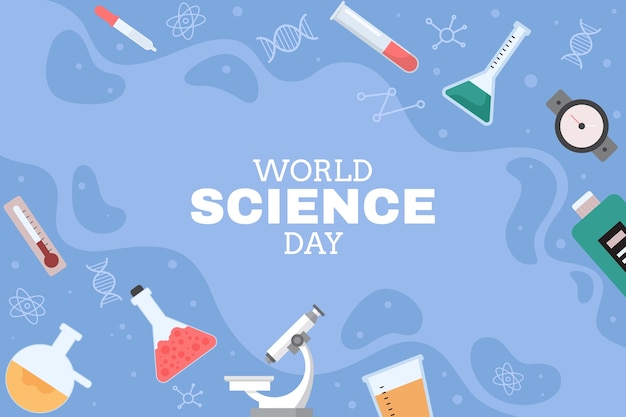世界科学日背景模板