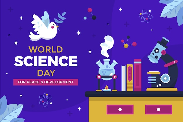 世界科学日背景模板