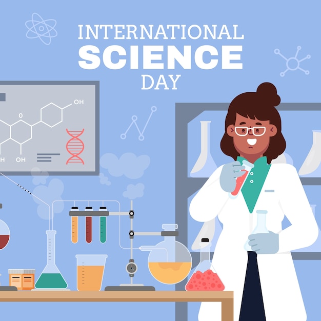 世界科学日背景模板