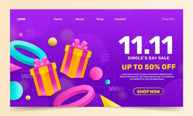 双十一促销活动banner横幅模板