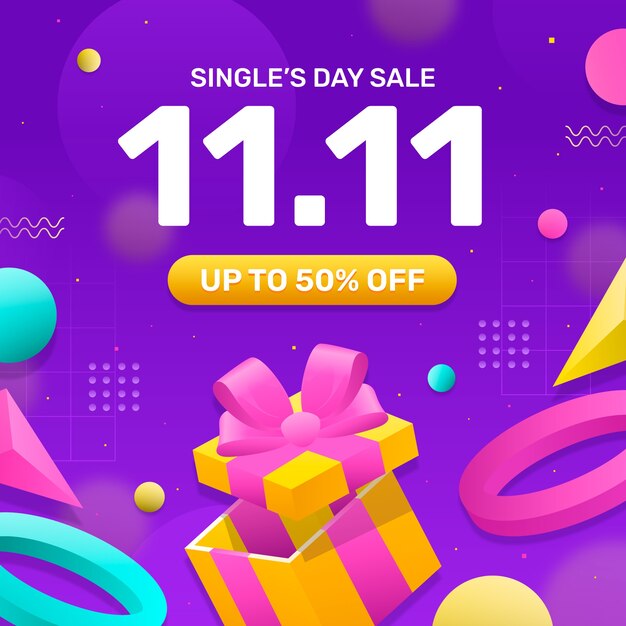 双十一促销活动banner横幅模板