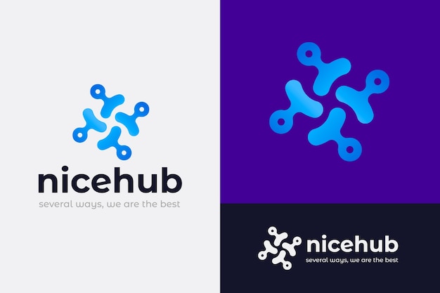 渐变抽象企业标志logo