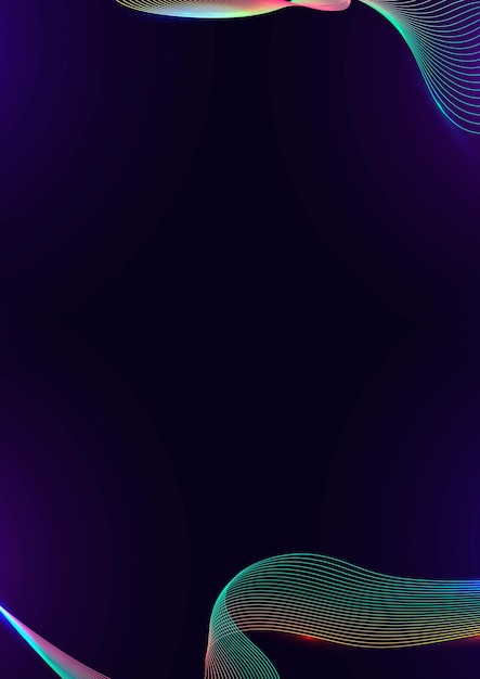 抽象线条波浪深蓝色背景