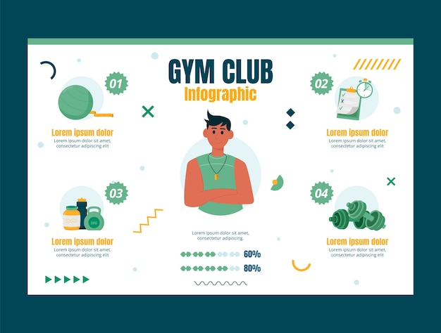健身俱乐部计划图表模板