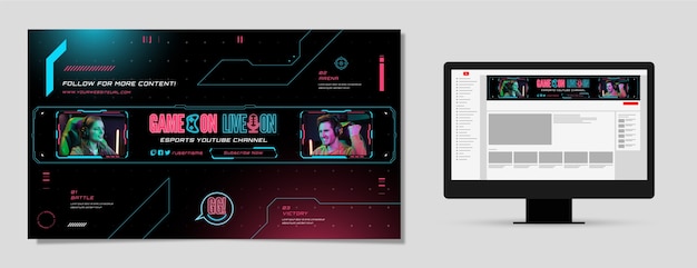电竞游戏比赛banner横幅模板