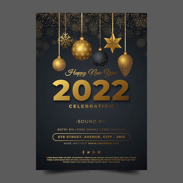 新年海报单页模板