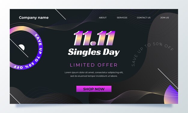 双十一电商促销banner横幅模板