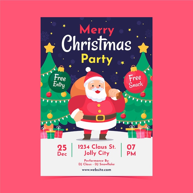 圣诞节海报单页模板