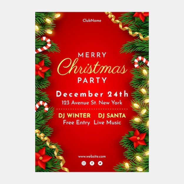 圣诞节海报单页模板