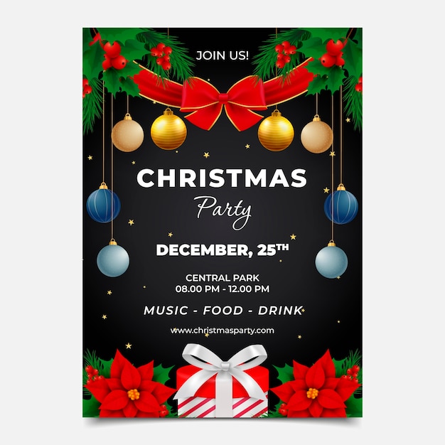 圣诞节海报单页模板