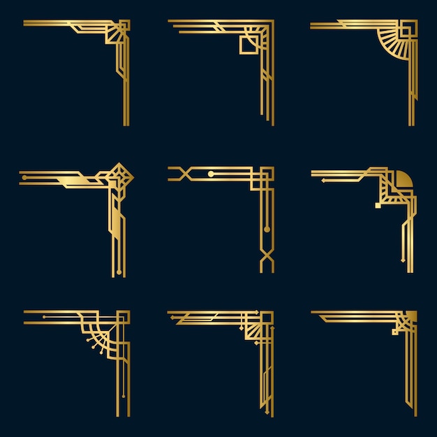 金色饰角装饰线