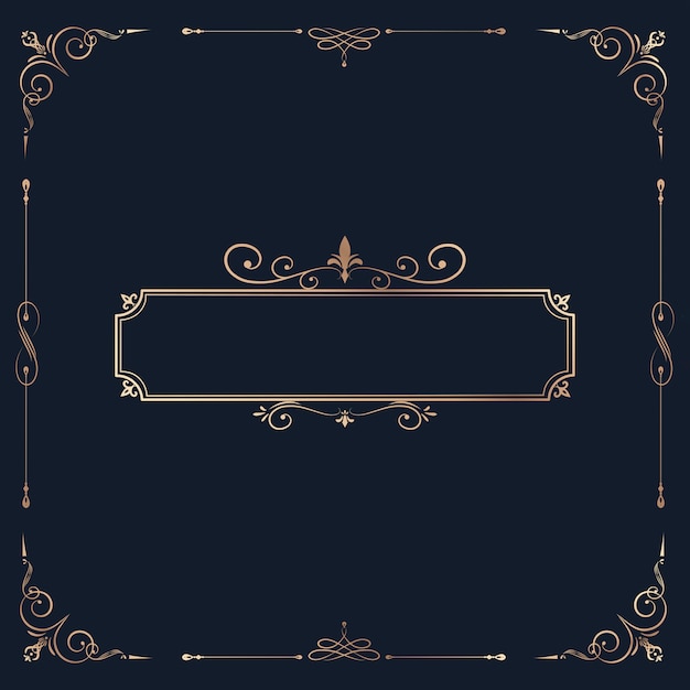 金色华丽装饰线边框